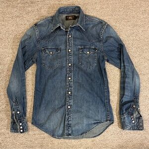 Ralph Lauren RRL Men's Indigo Denim Shirt size small